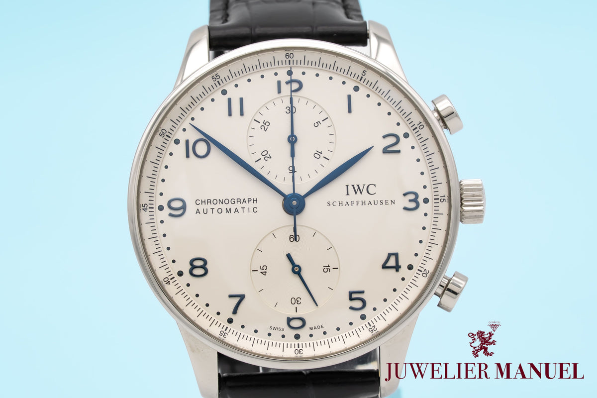 IWC Portugieser Chronograph IW371446 Portuguese Stahl Automatik 41mm Papers
