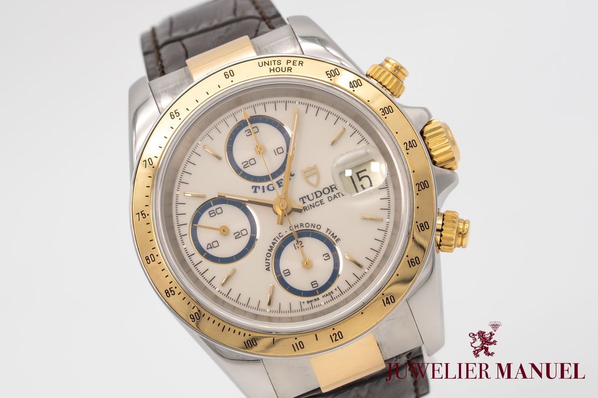 Tudor Tiger Prince Date 79263 Stahl Gelbgold 750 Chronograph Automatik 40mm