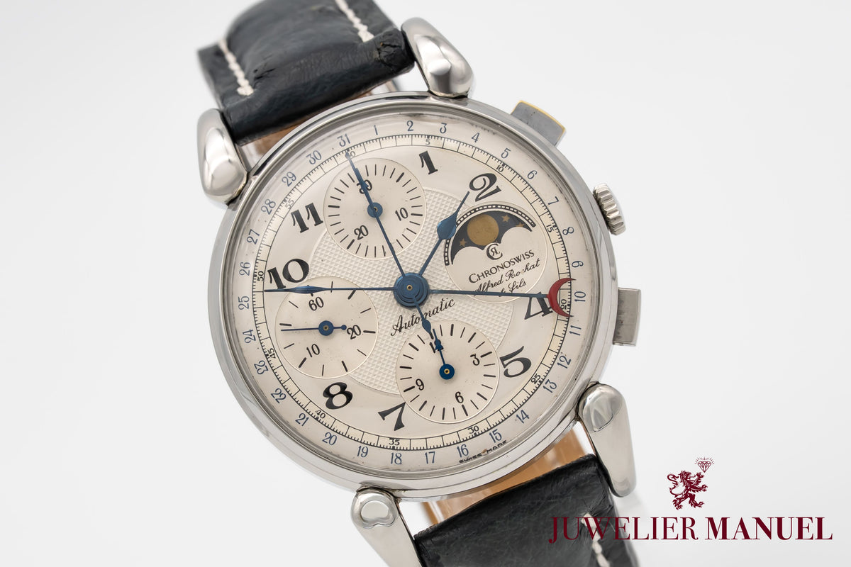 Chronoswiss Lunar Classic Chronograph Stainless Steel Automatic Papers 37mm