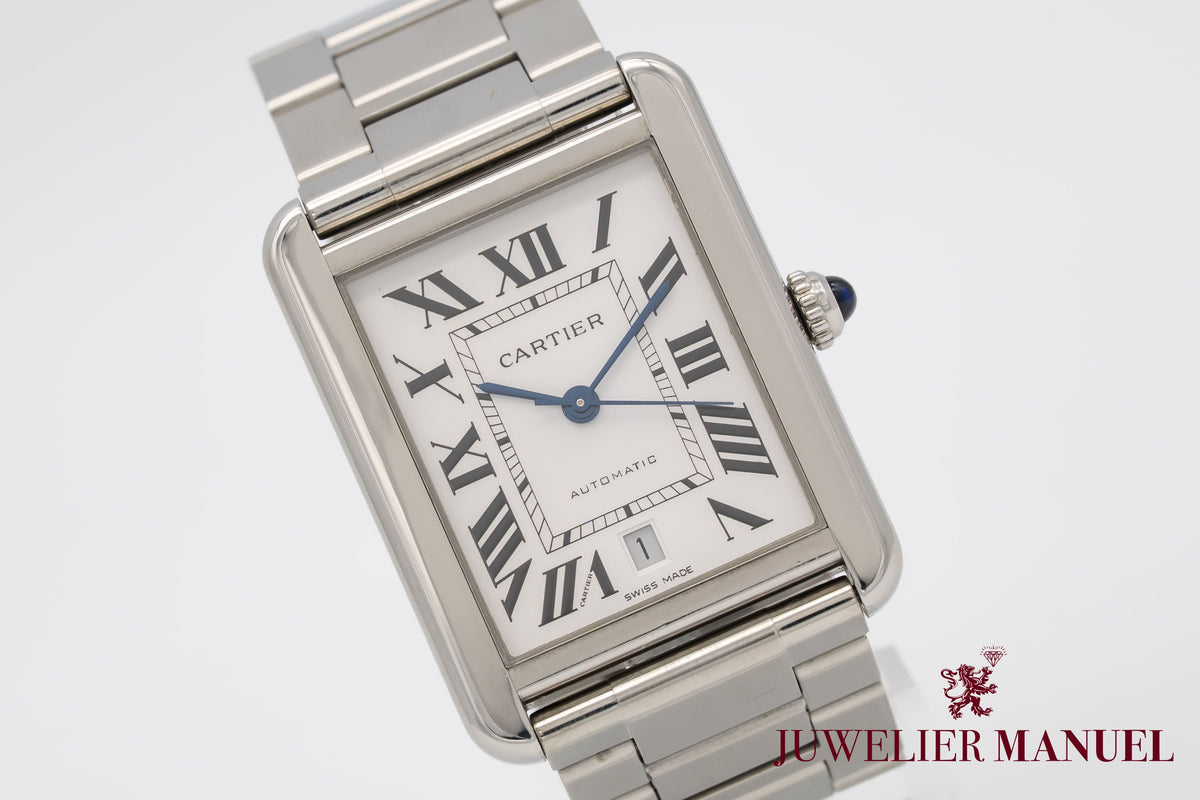 Cartier Tank Solo XL 3515 Stahl Automatik 31mm Herrenuhr Papers
