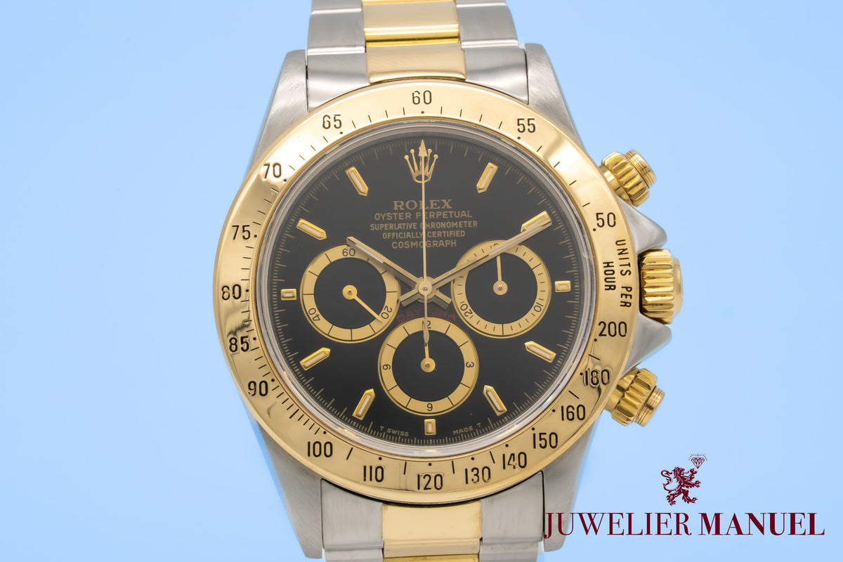 Rolex Daytona 16523 Zenith 200 Bezel Stahl Gelbgold 750 Automatik 40mm