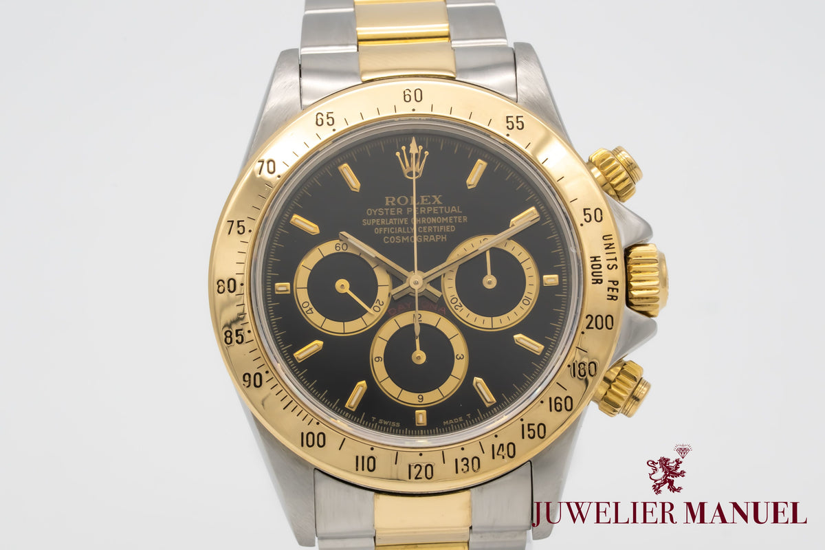 Rolex Daytona 16523 Zenith 200 Bezel Stahl Gelbgold 750 Automatik 40mm