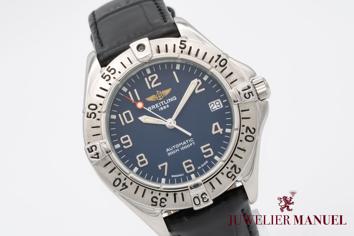 Breitling Colt Automatic A17035 Blue Dial Sahl Automatik 38mm