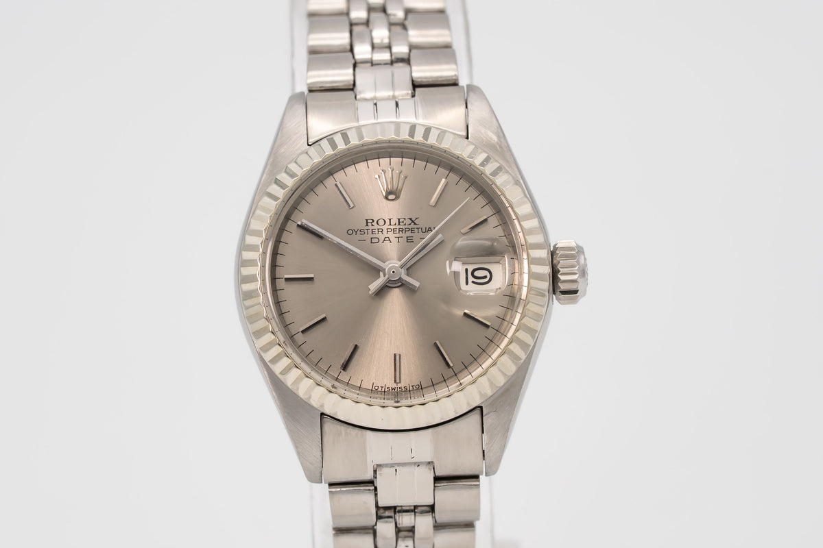 Rolex Lady-Datejust 6917 Rare Grey Dial Stahl Weissgold 750 Automatik 26mm