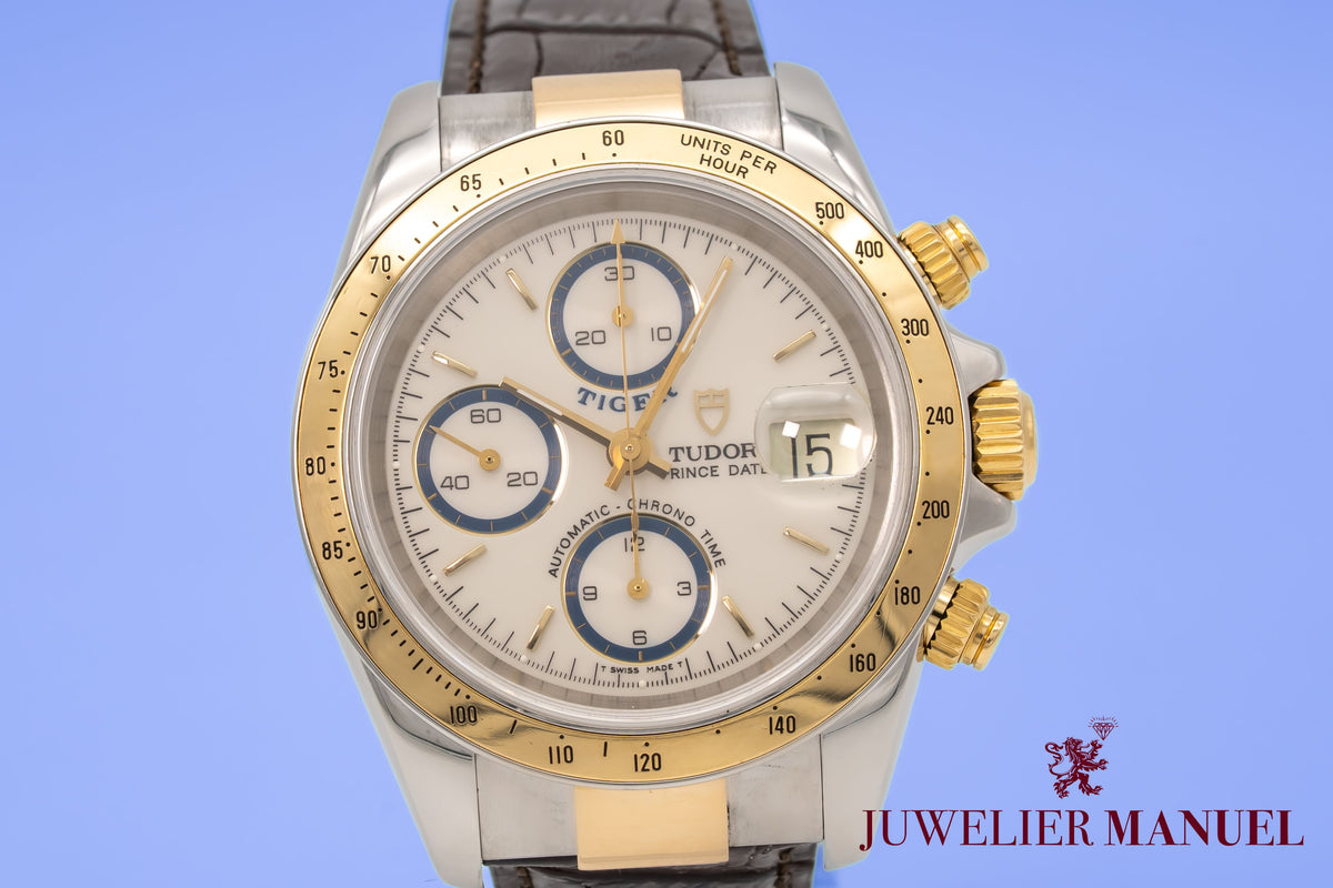 Tudor Tiger Prince Date 79263 Stahl Gelbgold 750 Chronograph Automatik 40mm