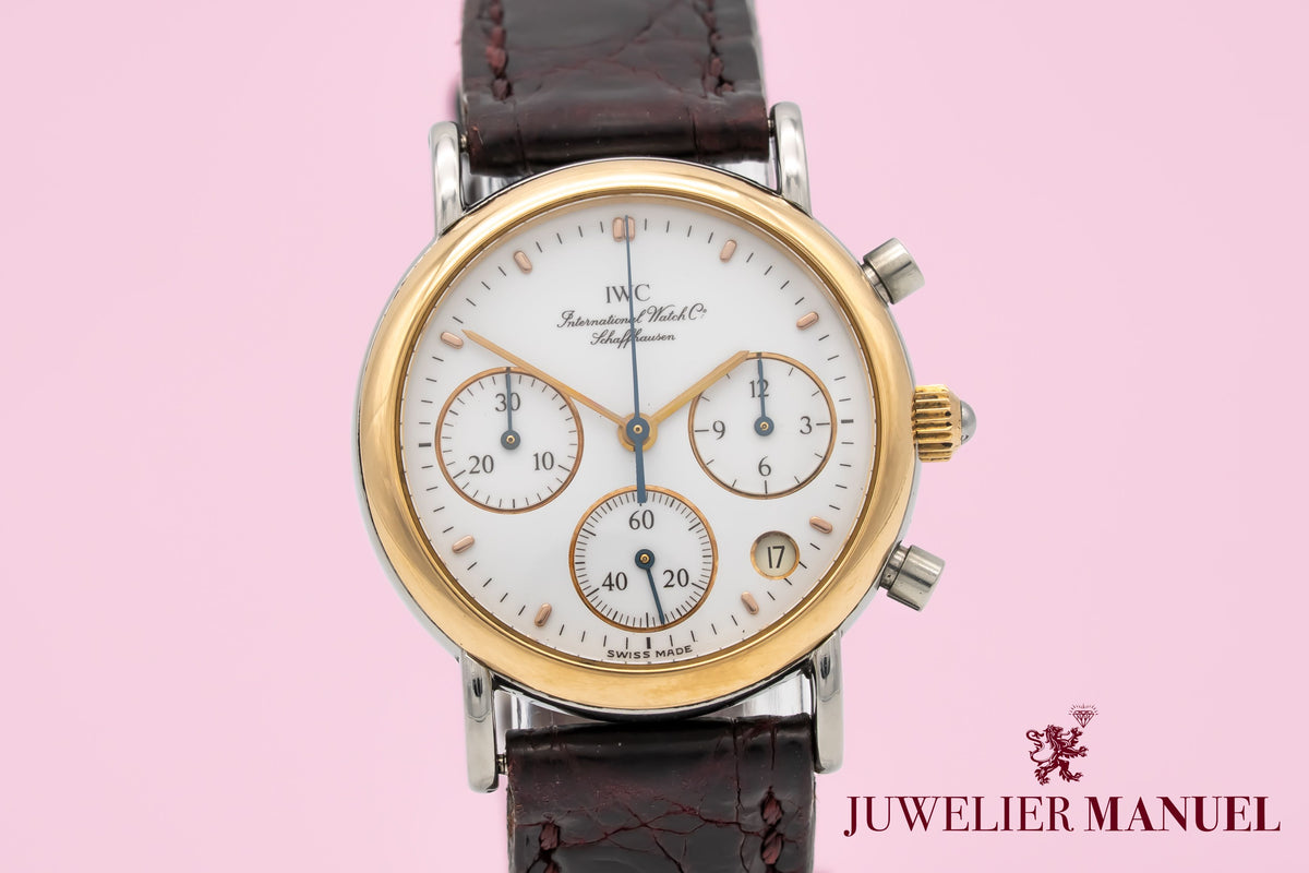 IWC Portofino Chronograph IW3730 Ladies Stahl Gelbgold 750 29mm