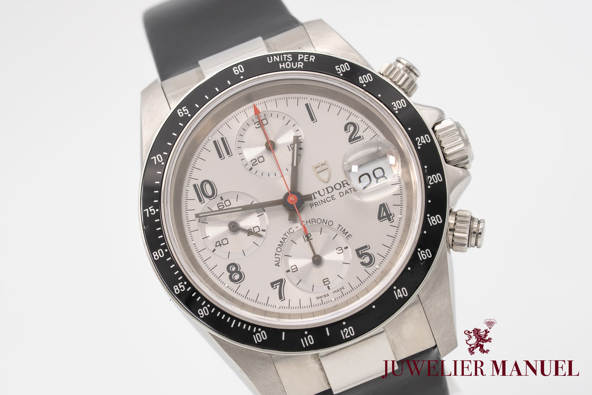 Tudor Prince Date 79280 Rare Unpolished Chrono Stahl Automatik 40mm Papers
