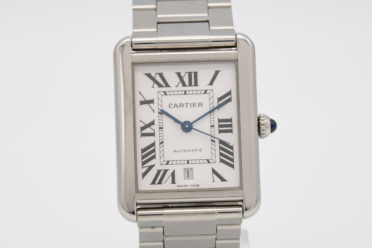 Cartier Tank Solo XL 3515 Stahl Automatik 31mm Herrenuhr Papers
