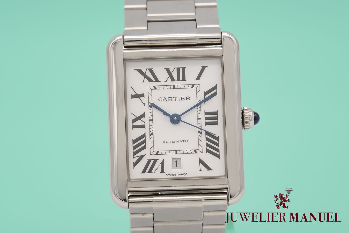 Cartier Tank Solo XL 3515 Stahl Automatik 31mm Herrenuhr Papers
