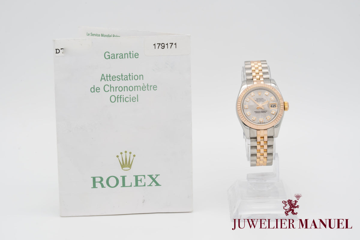 Rolex Lady-Datejust 179171 Meteorite Diamond Stahl Rosegold 750 Automatik 26mm