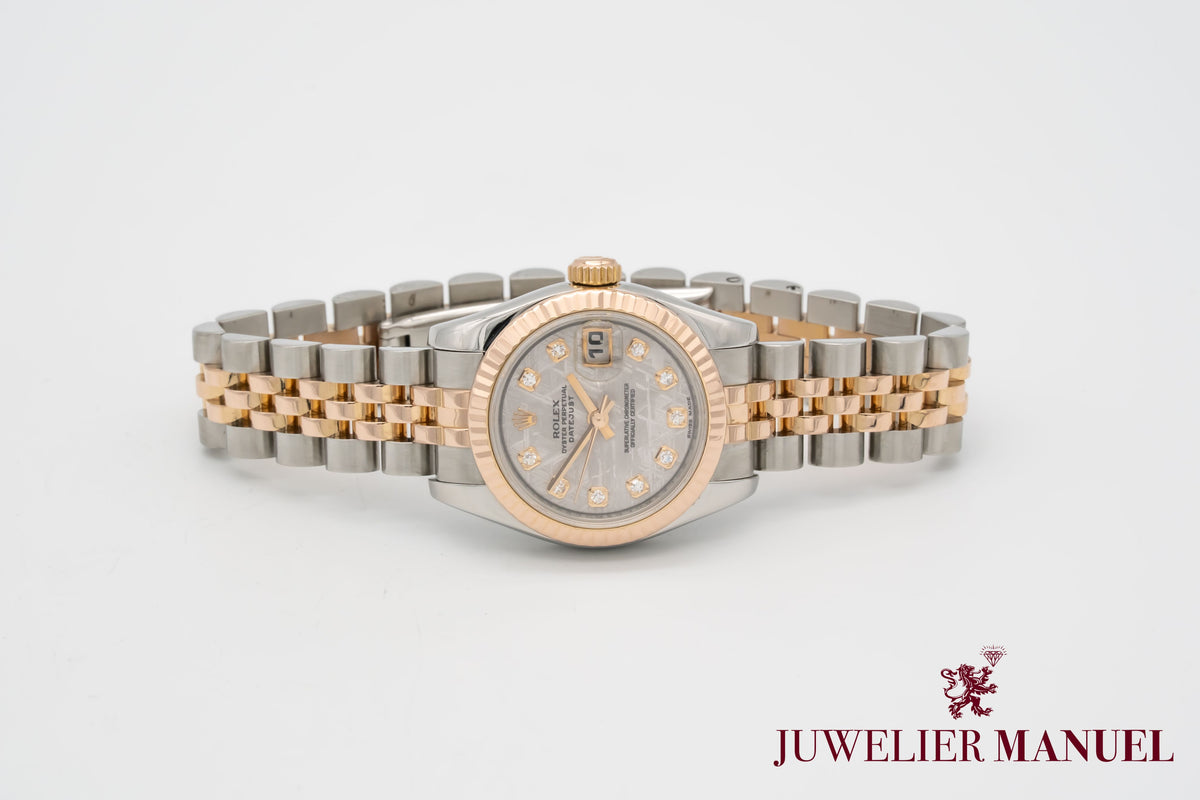 Rolex Lady-Datejust 179171 Meteorite Diamond Stahl Rosegold 750 Automatik 26mm