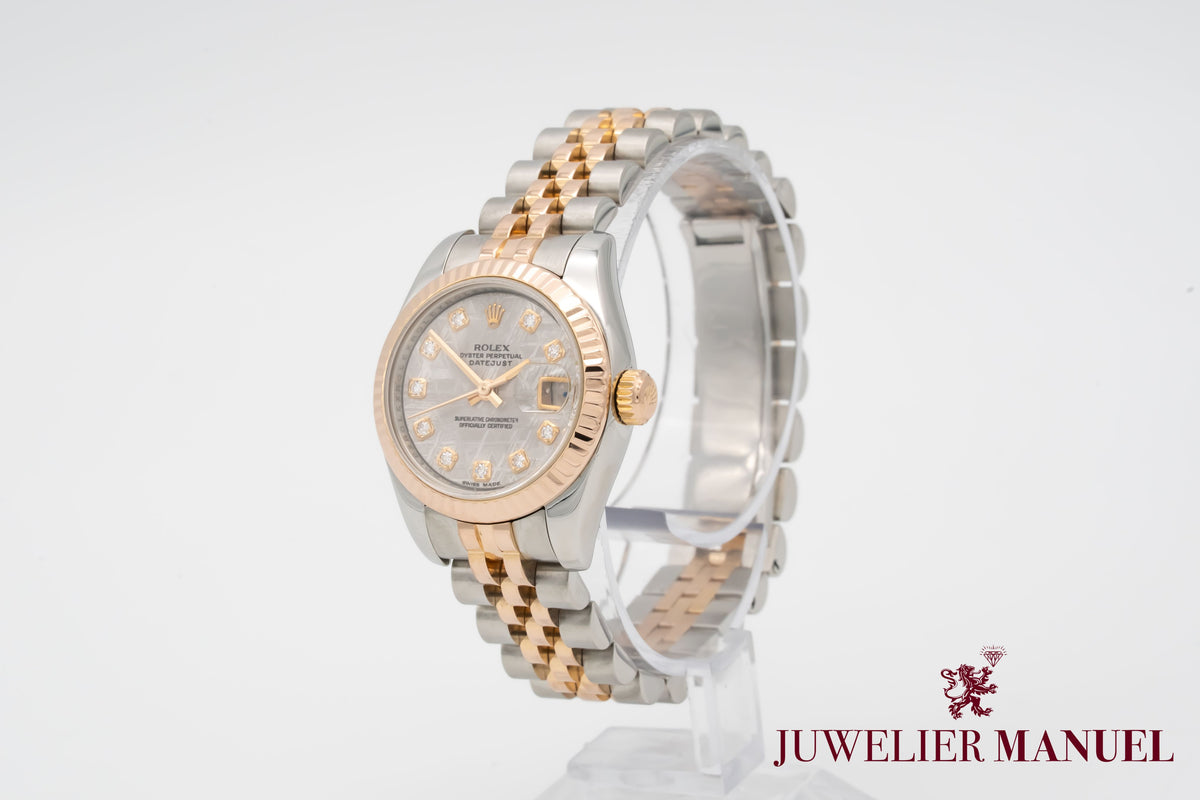 Rolex Lady-Datejust 179171 Meteorite Diamond Stahl Rosegold 750 Automatik 26mm