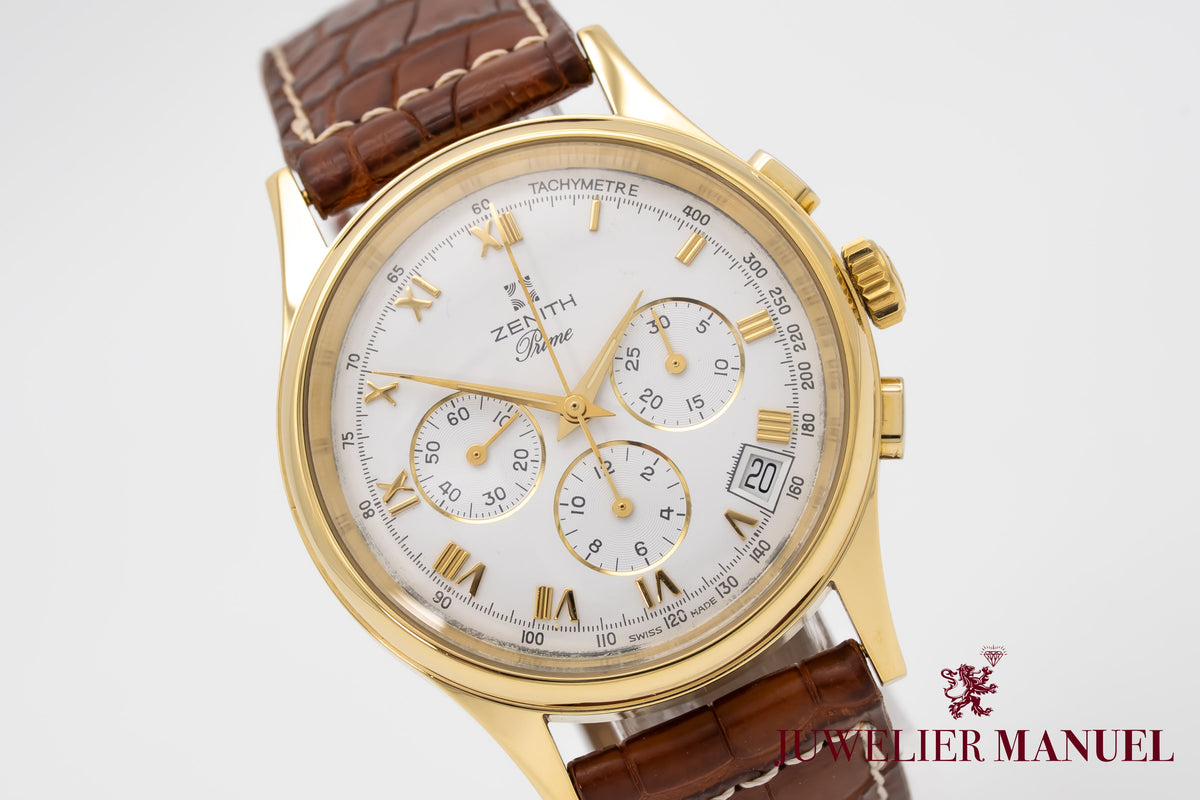 Zenith Prime 18 Karat Yellow Gold Manual Winding 38mm Gelbgold 750