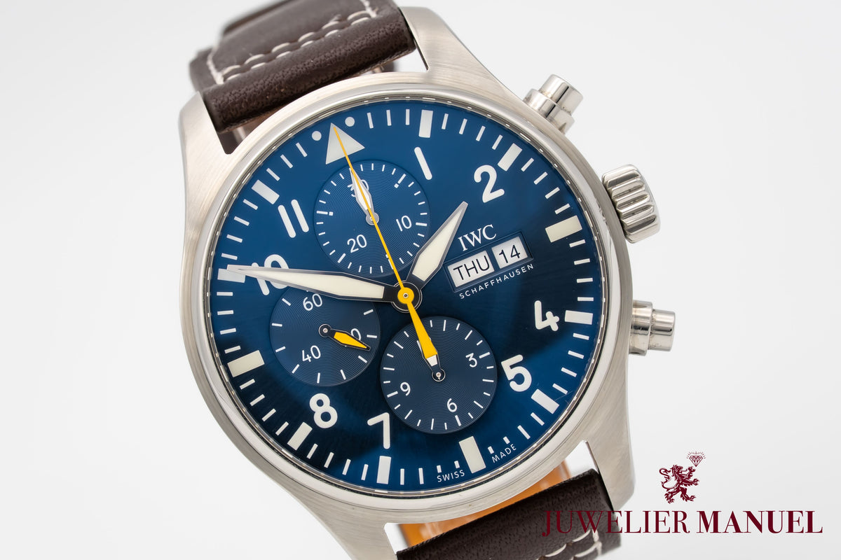IWC Fliegeruhr Chronograph IW377729 Special Edition Pilot Stahl Automatik 43mm Papers