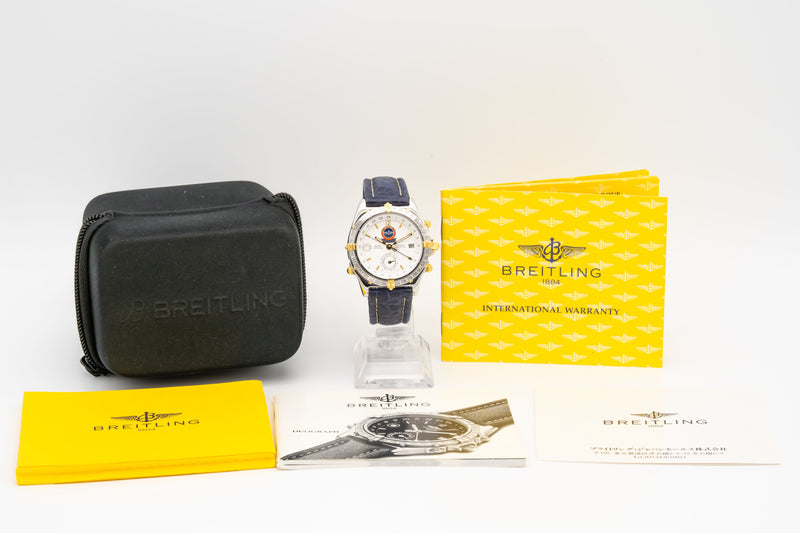 Breitling Duograph World Cup Edition B15508 Stahl Gelbgold 39mm Papers
