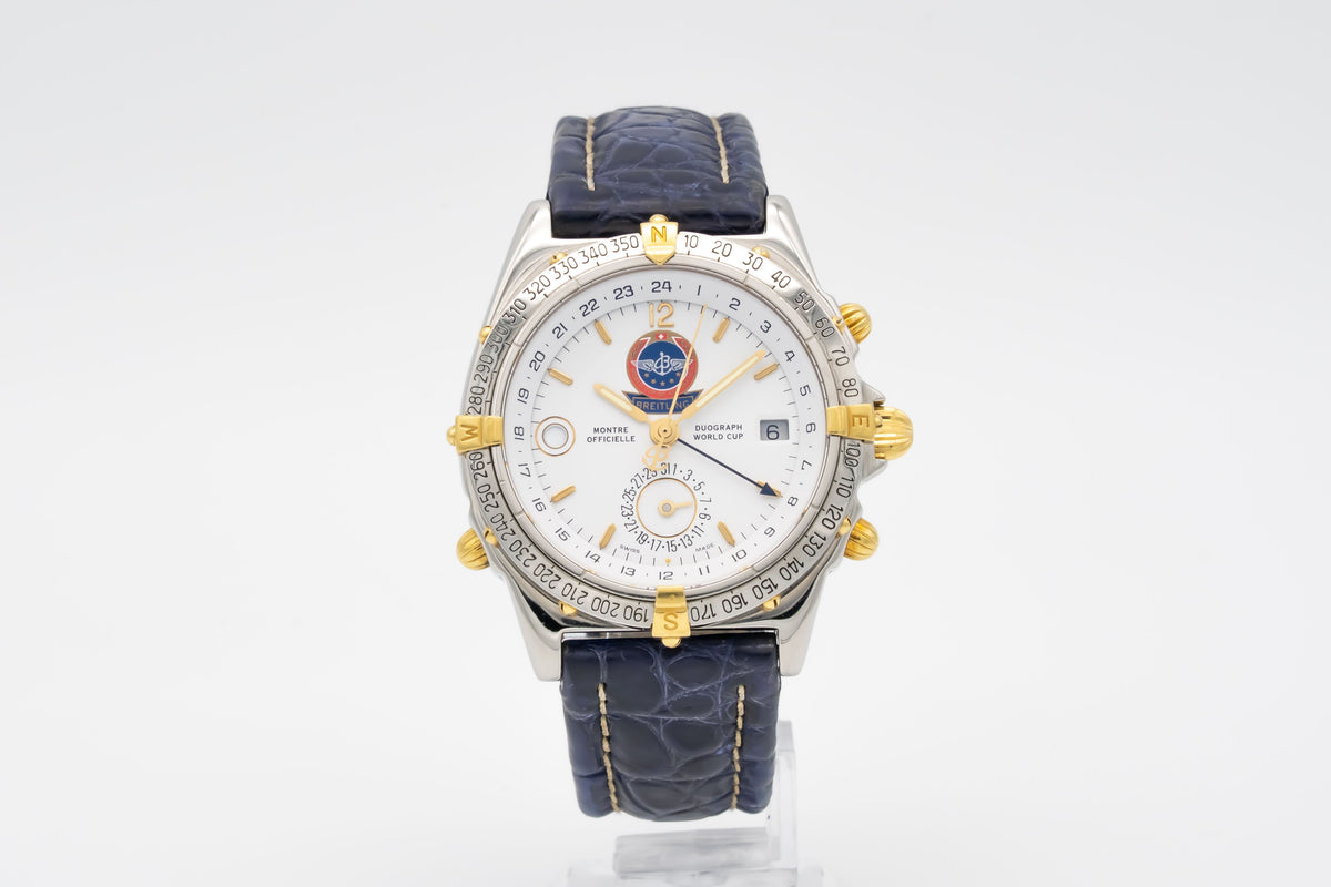 Breitling Duograph World Cup Edition B15508 Stahl Gelbgold 39mm Papers