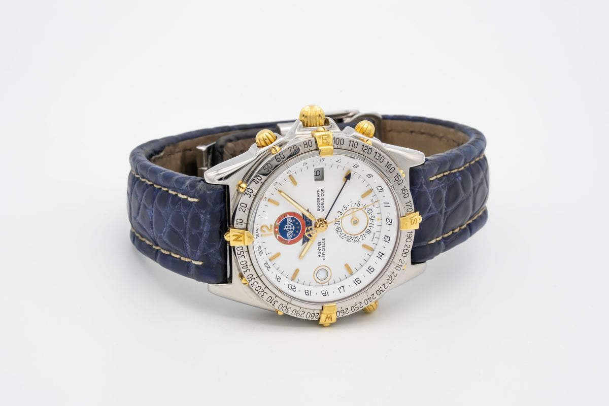 Breitling Duograph World Cup Edition B15508 Stahl Gelbgold 39mm Papers