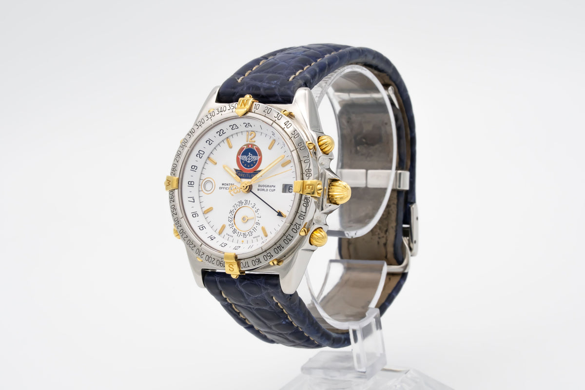 Breitling Duograph World Cup Edition B15508 Stahl Gelbgold 39mm Papers