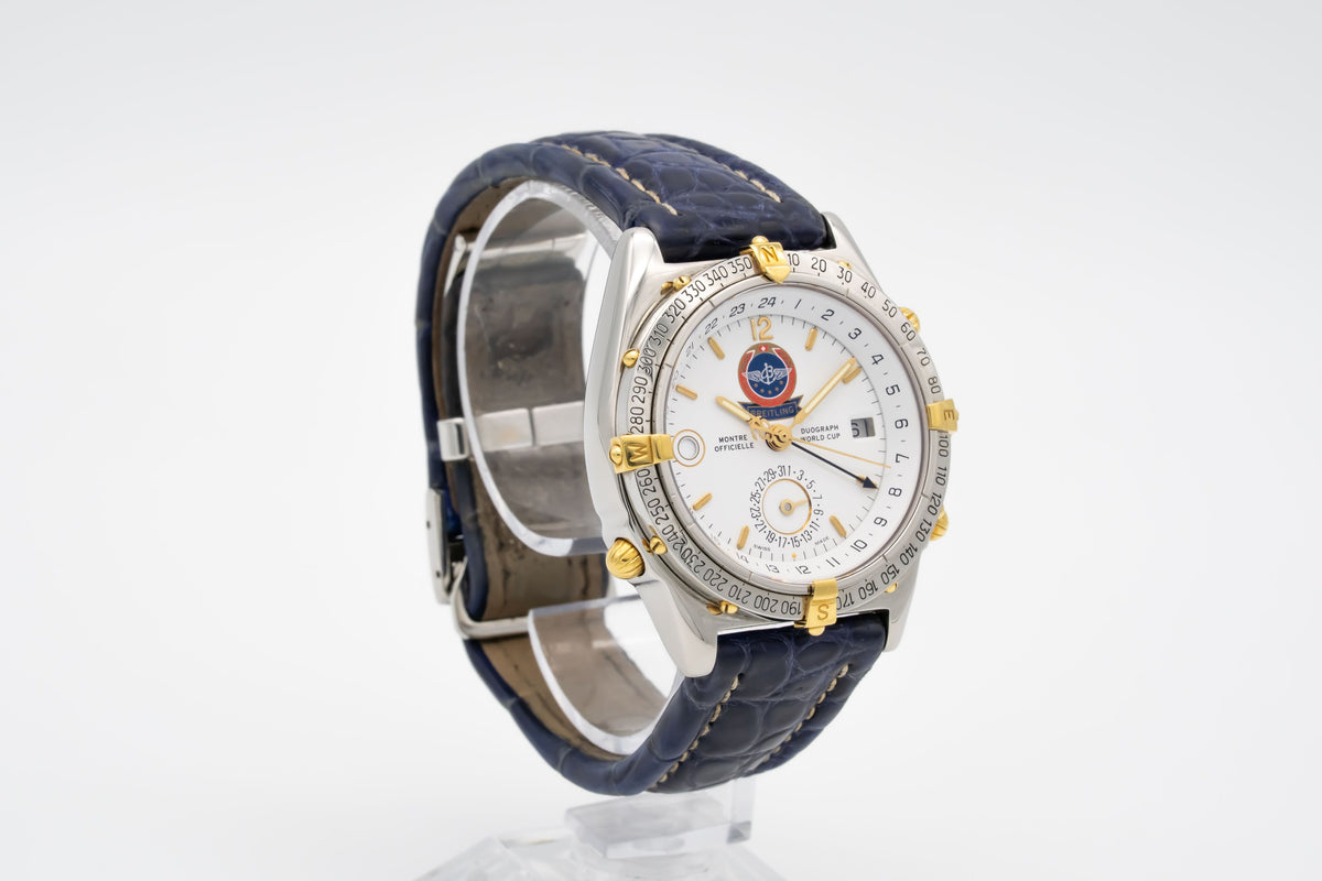 Breitling Duograph World Cup Edition B15508 Stahl Gelbgold 39mm Papers
