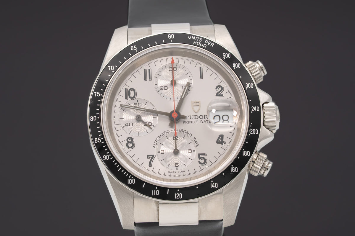 Tudor Prince Date 79280 Rare Unpolished Chrono Stahl Automatik 40mm Papers