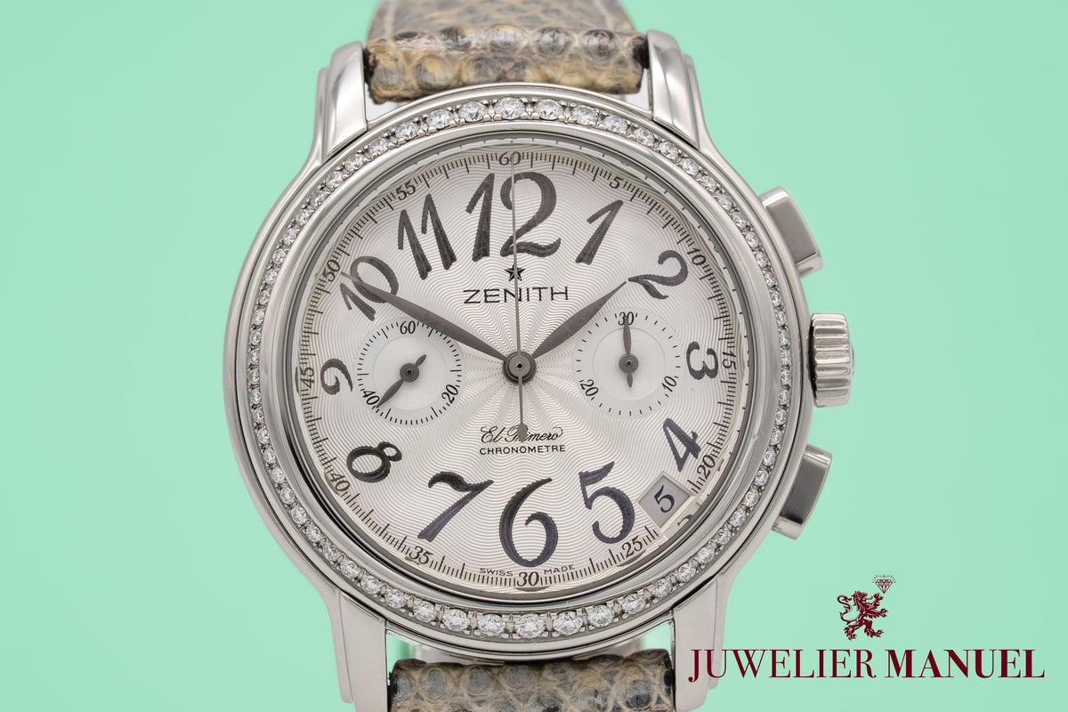 Zenith El Primero Chronomaster Star Factory Diamonds Stainless Steel Automatic 37.5mm