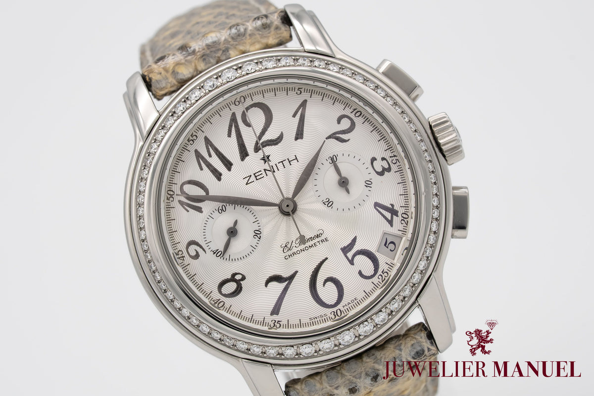 Zenith El Primero Chronomaster Star Factory Diamonds Stainless Steel Automatic 37.5mm