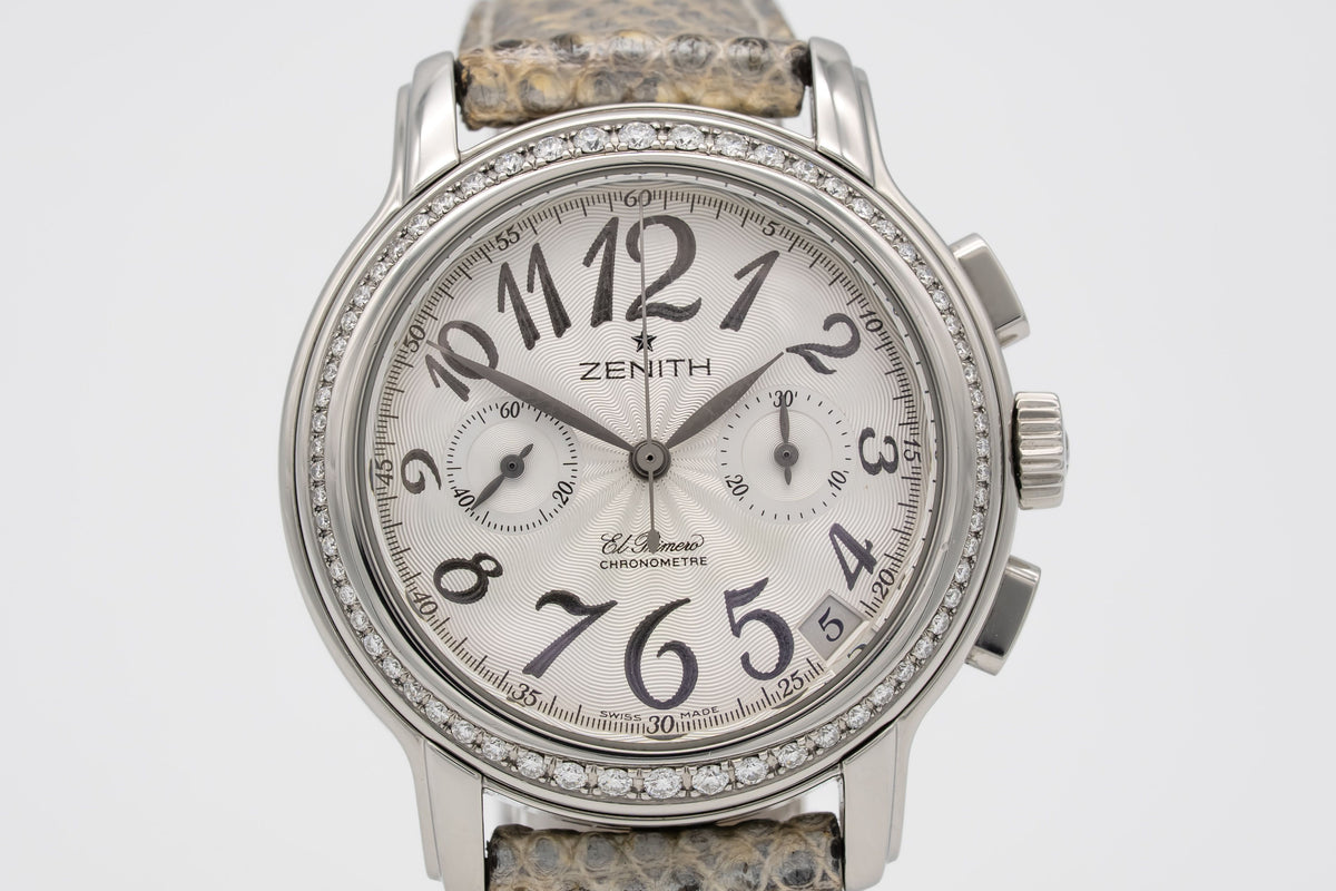 Zenith El Primero Chronomaster Star Factory Diamonds Stainless Steel Automatic 37.5mm