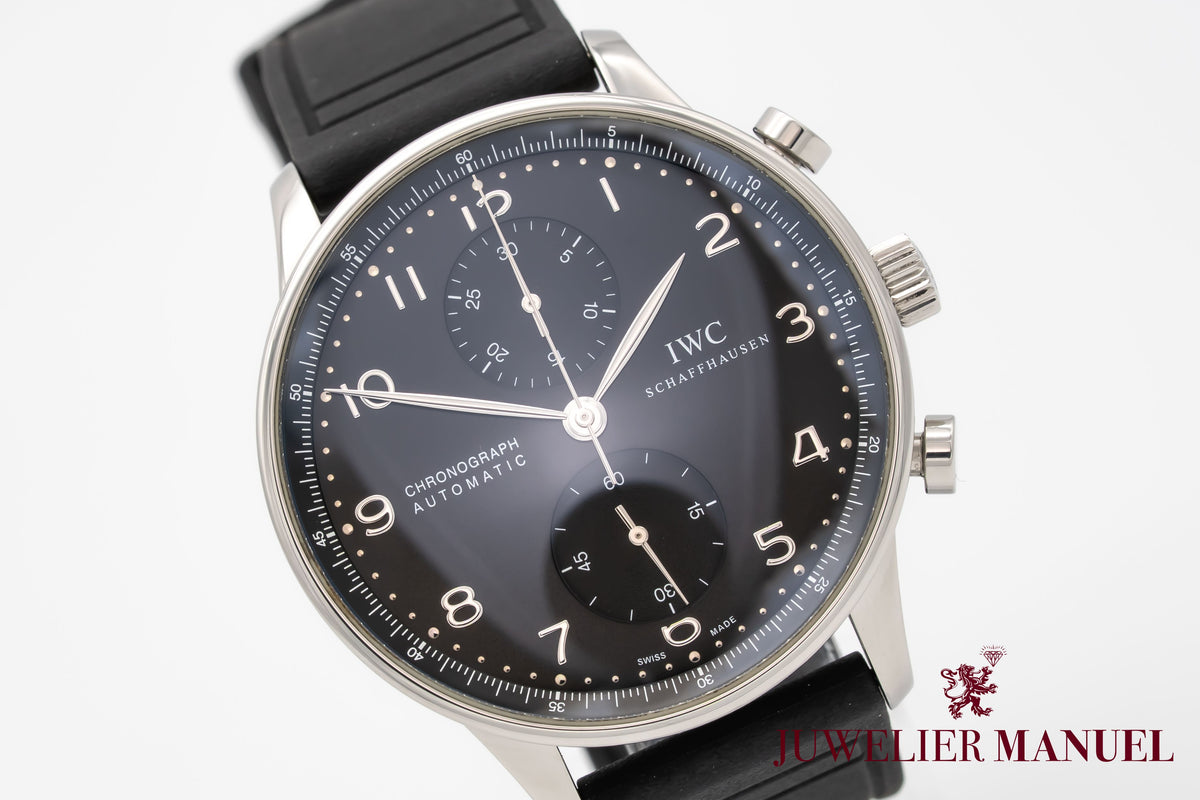 IWC Portugieser Chronograph IW371447 Portuguese Stahl Automatik 41mm Papers