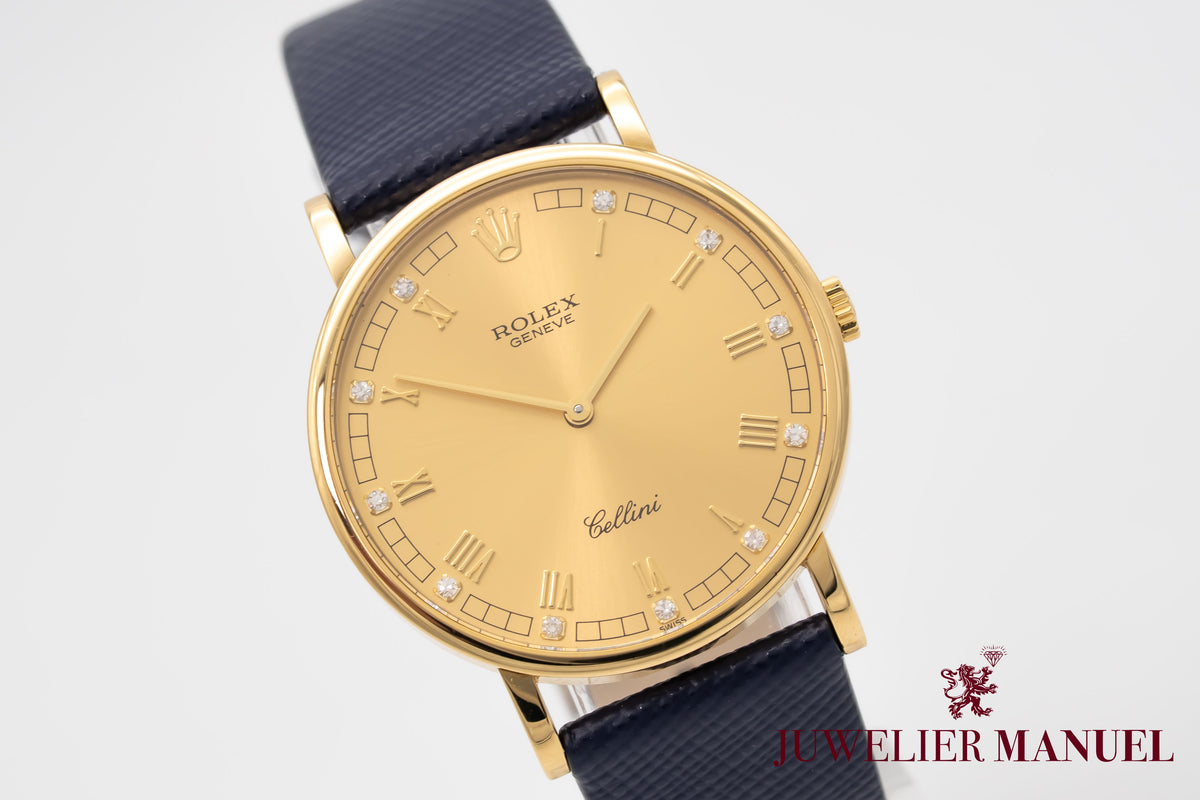 Rolex Cellini 5112 Gelbgold 750 Diamanten Manual Wiinding 32mm