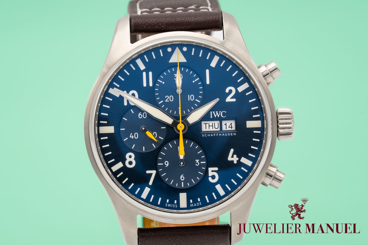 IWC Fliegeruhr Chronograph IW377729 Special Edition Pilot Stahl Automatik 43mm Papers