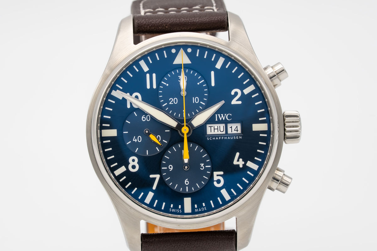 IWC Fliegeruhr Chronograph IW377729 Special Edition Pilot Stahl Automatik 43mm Papers