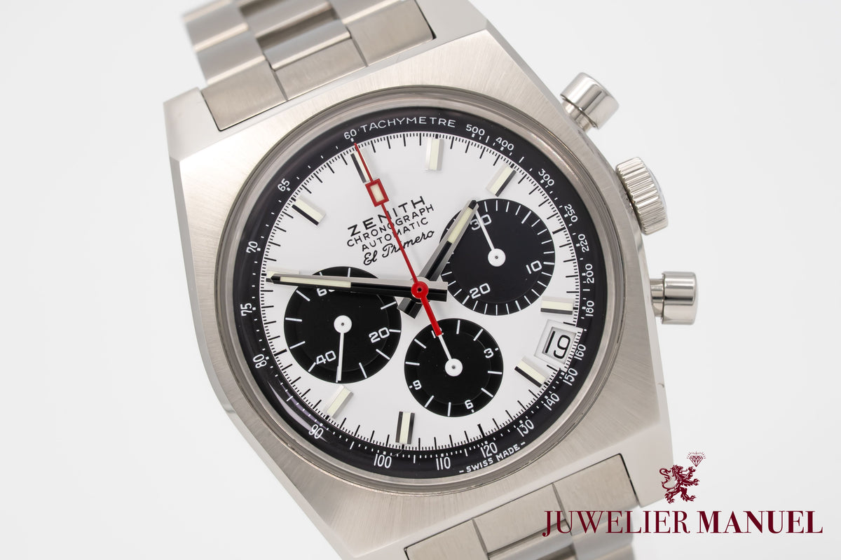 Zenith El Primero Chronomaster Rare Unpolished Like New Steel Automatic Papers 37mm