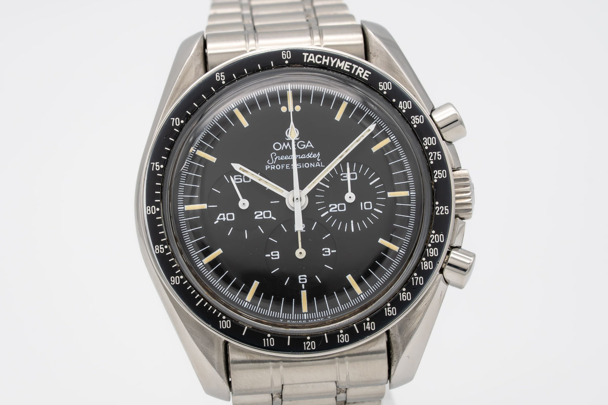 Omega Speedmaster Professional Moonwatch Rare Long S and R Stainless Steel Manual Winding 42mm