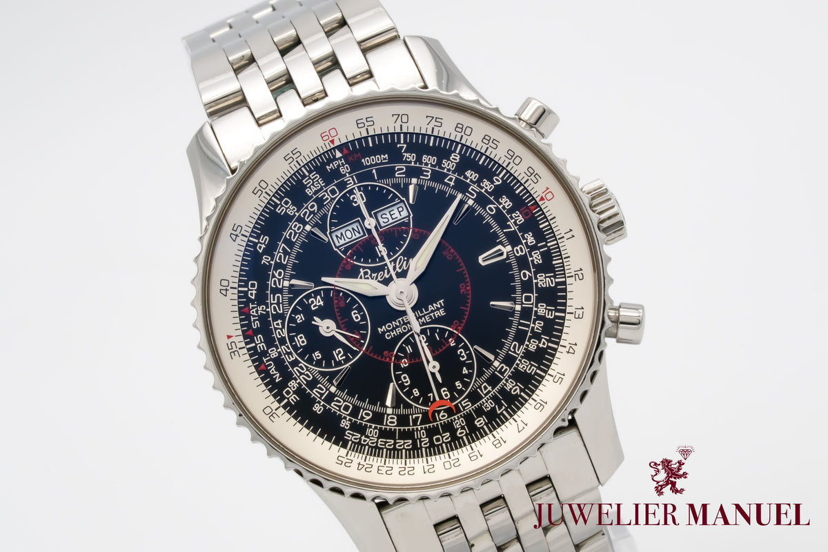 Breitling Montbrillant Datora Navitimer Montbrillant Datora Navitimer A21330 Stahl Automatik 43mm Papers