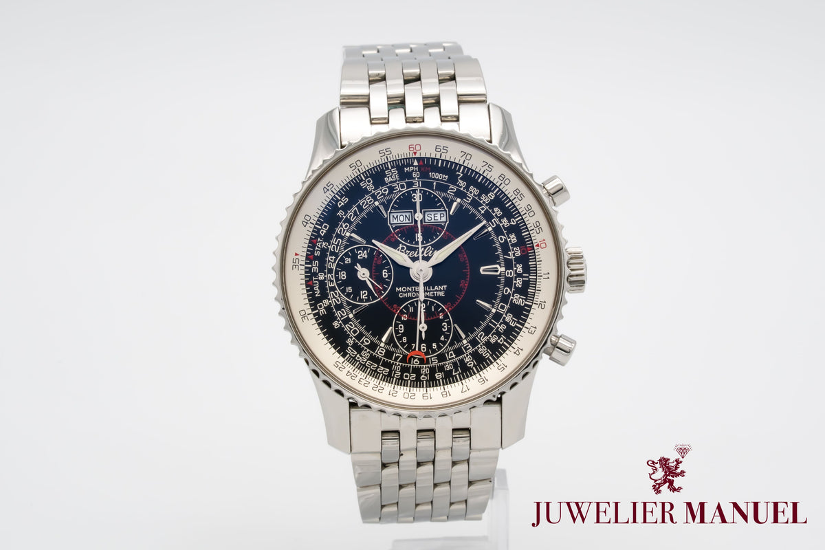 Breitling Montbrillant Datora Navitimer Montbrillant Datora Navitimer A21330 Stahl Automatik 43mm Papers