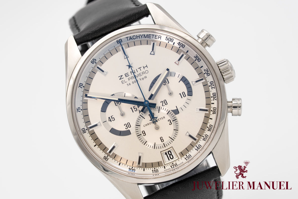 Zenith El Primero 36'000 VpH Stainless Steel Automatic 42mm Papers