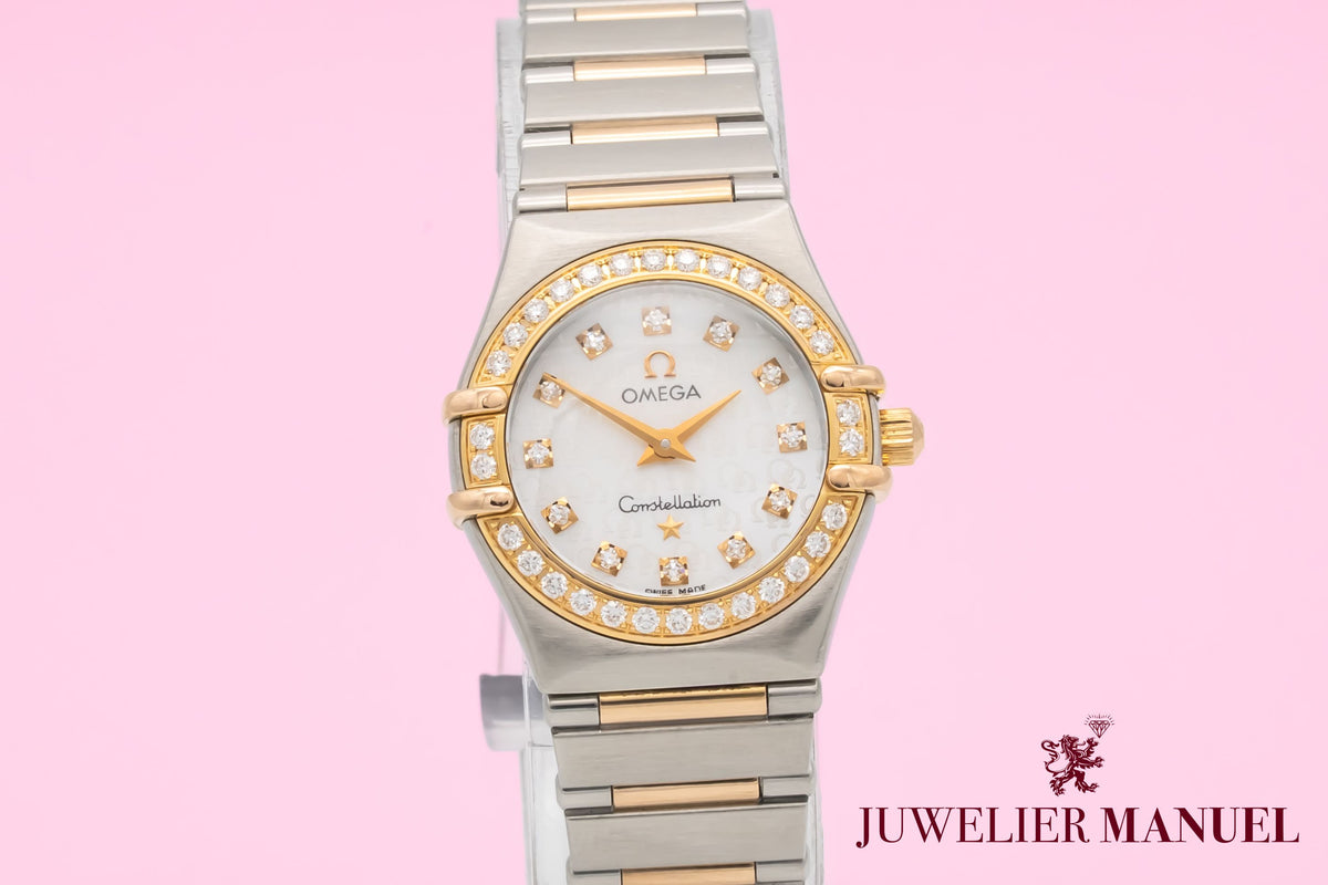 Omega Constellation Ladies Lady Diamonds Stahl Rosegold 750 Diamanten