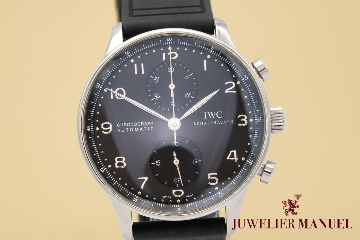IWC Portugieser Chronograph IW371447 Portuguese Stahl Automatik 41mm Papers