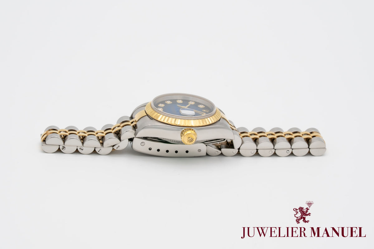 Rolex Lady-Datejust 79173 NOS Blue Vignette Stahl Gelbgold 750 Diamanten 26mm