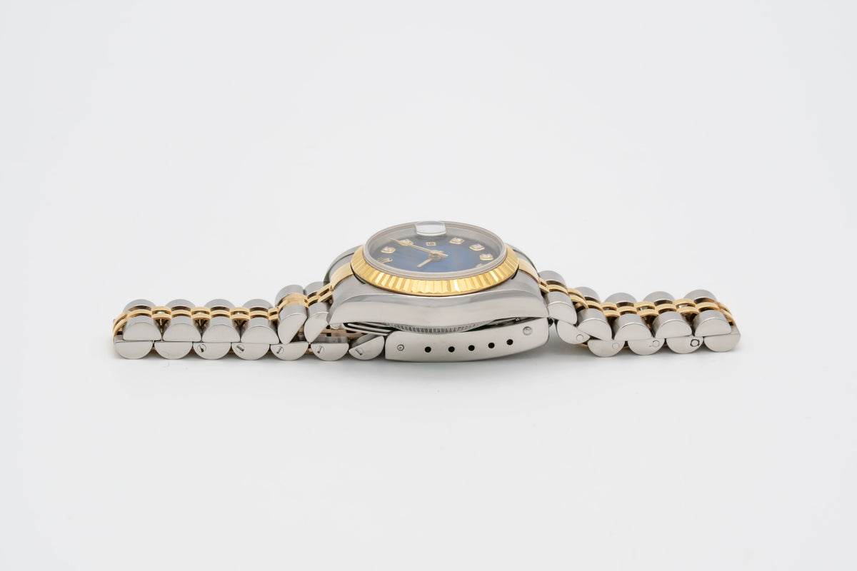 Rolex Lady-Datejust 79173 NOS Blue Vignette Stahl Gelbgold 750 Diamanten 26mm