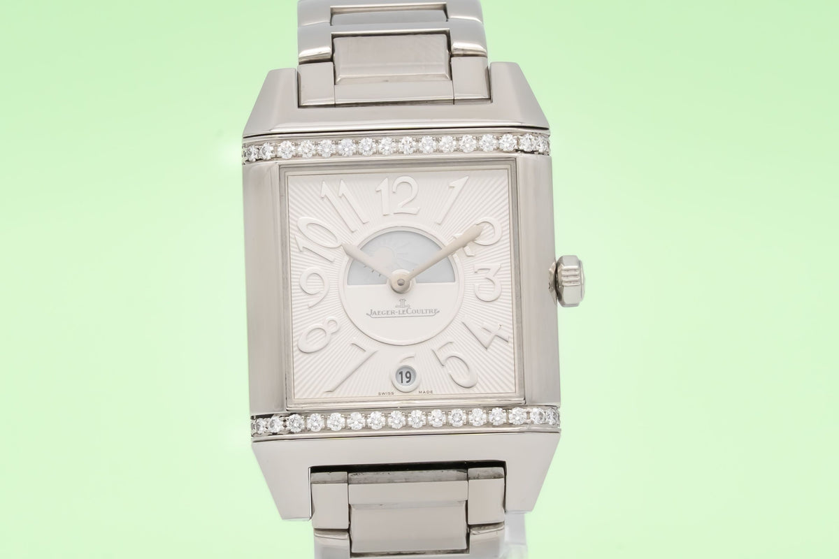 Jaeger-LeCoultre Reverso Squadra Duetto 235.8.76 Factory Diamonds Stainless Steel Automatic
