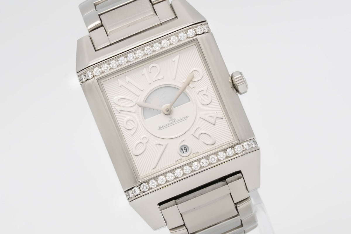 Jaeger-LeCoultre Reverso Squadra Duetto 235.8.76 Factory Diamonds Stainless Steel Automatic