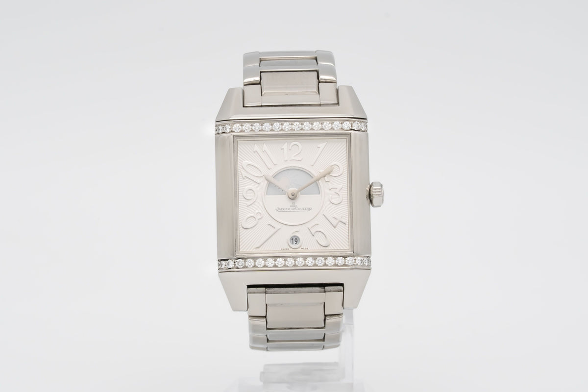 Jaeger-LeCoultre Reverso Squadra Duetto 235.8.76 Factory Diamonds Stainless Steel Automatic
