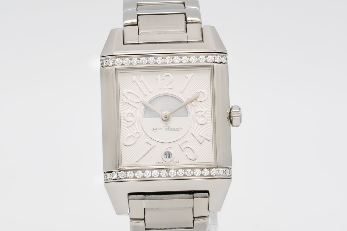 Jaeger-LeCoultre Reverso Squadra Duetto 235.8.76 Factory Diamonds Stainless Steel Automatic