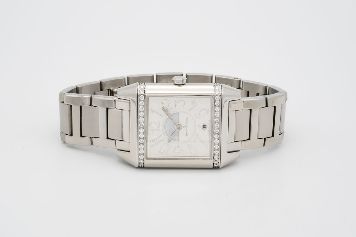 Jaeger-LeCoultre Reverso Squadra Duetto 235.8.76 Factory Diamonds Stainless Steel Automatic