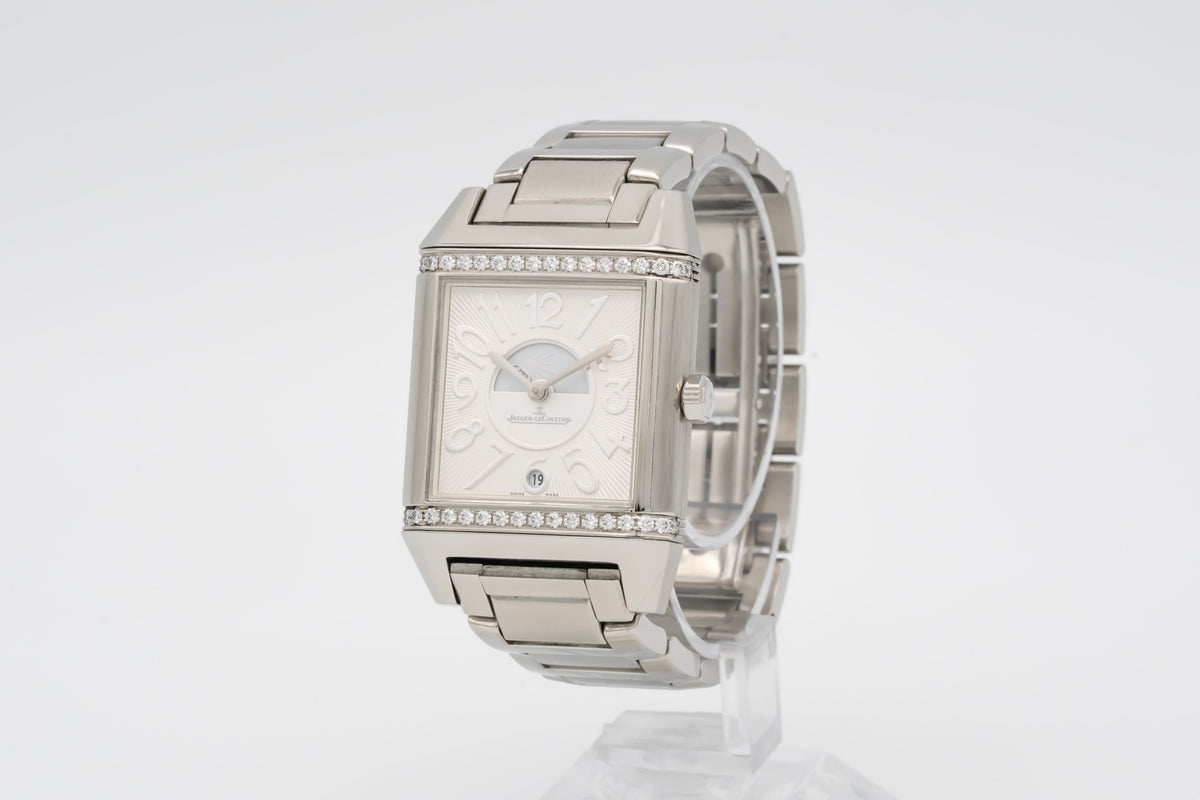 Jaeger-LeCoultre Reverso Squadra Duetto 235.8.76 Factory Diamonds Stainless Steel Automatic