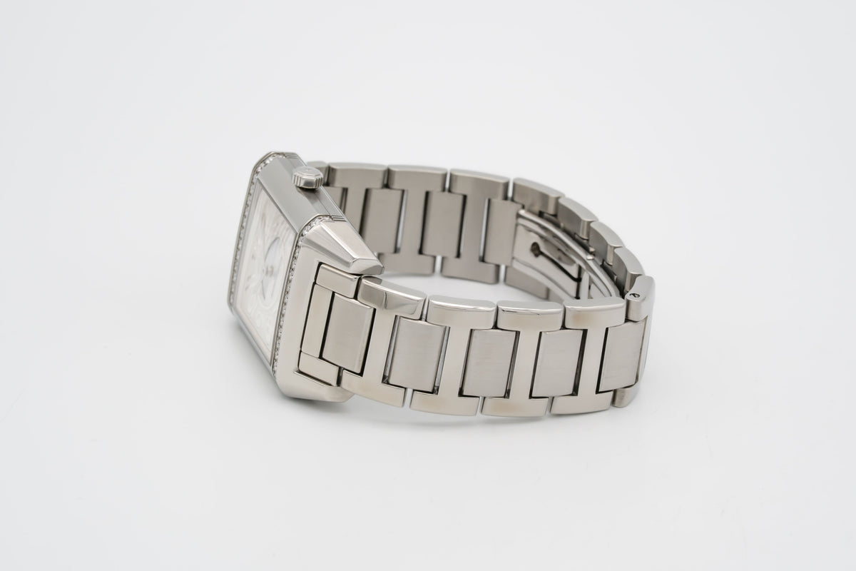 Jaeger-LeCoultre Reverso Squadra Duetto 235.8.76 Factory Diamonds Stainless Steel Automatic