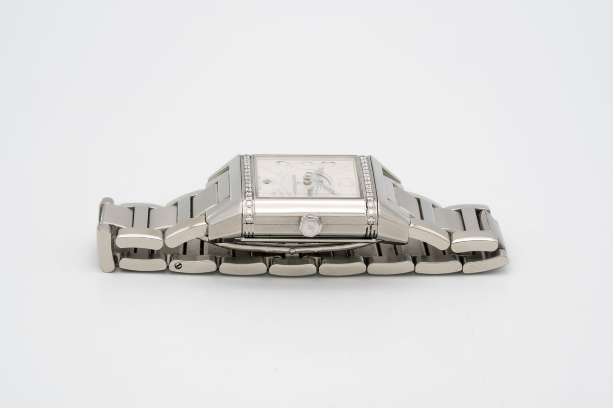 Jaeger-LeCoultre Reverso Squadra Duetto 235.8.76 Factory Diamonds Stainless Steel Automatic