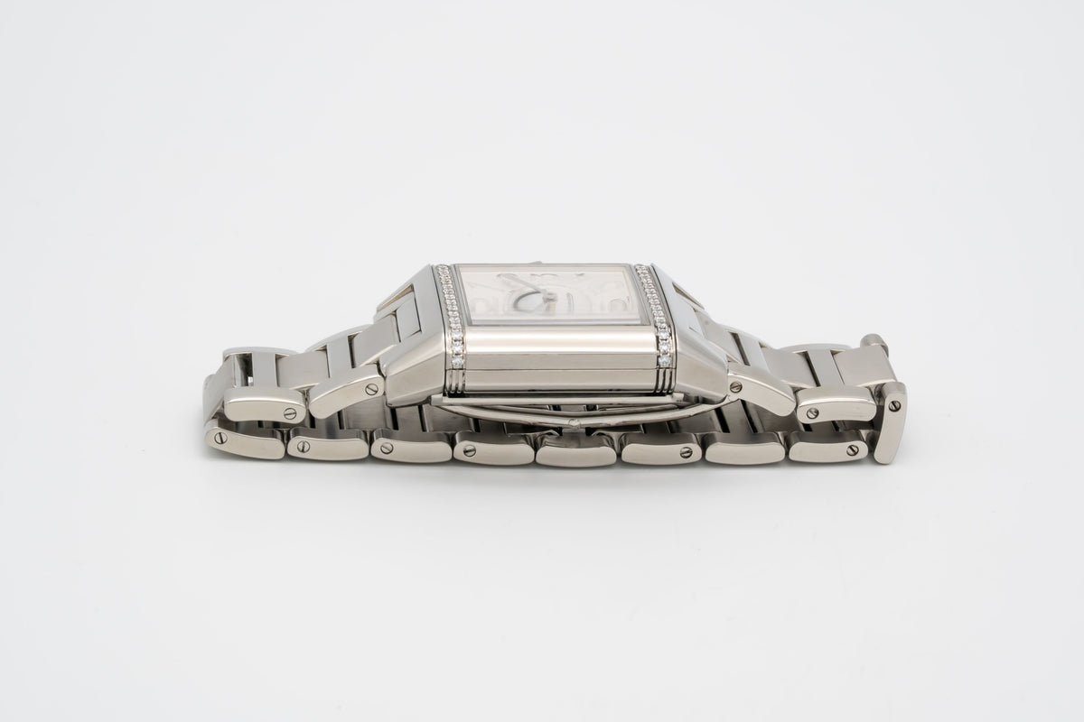 Jaeger-LeCoultre Reverso Squadra Duetto 235.8.76 Factory Diamonds Stainless Steel Automatic