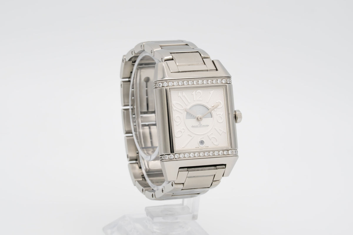 Jaeger-LeCoultre Reverso Squadra Duetto 235.8.76 Factory Diamonds Stainless Steel Automatic
